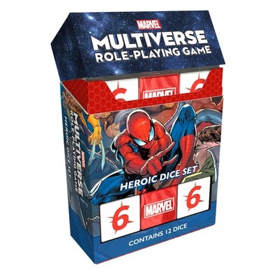 Marvel Multiverse Role-Playing Game Heroic DICE Set Acrylic 18mm, Multicolor 