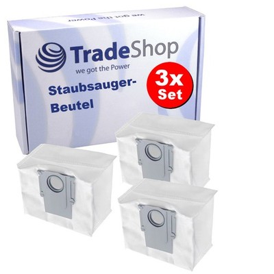 3x Vlies Staubsauger-Beutel für Xiaomi Roborock Q8 Max+, T8, G10s, G10S Pro