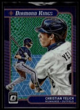 2021 Donruss Optic Christian Yelich Green Dragon Diamond Kings #24 Bookend 01/88