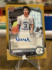 2025-26 Bowman Basketball Derek Dixon North Carolina Auto PA-DD /50 Gold