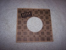 EARLY BROWN DECCA RECORDS 7 INCH 45 RPM ORIGINAL SLEEVE ONLY NO SPLITS 65