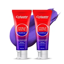 Colgate Visible White Purple Toothpaste (200g + 40g, Combo Pack)