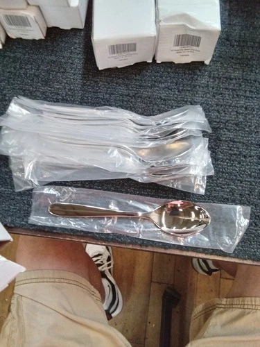 12 pcs Fortessa S.S. Grand City Dessert/Oval Soup Spoon 7.2" Dishwasher Safe New