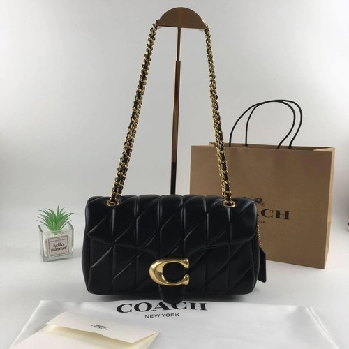 Shoulder Bag Black/Gold NEW COACH Tabby 26 Quilted Leather CP150