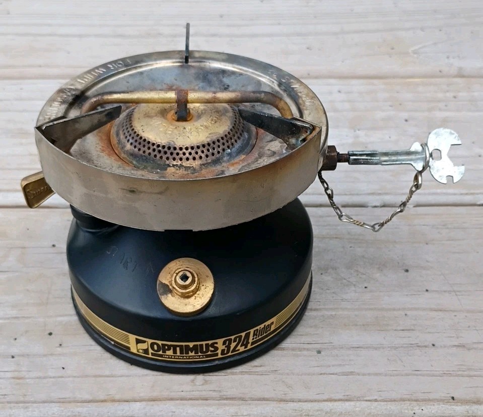 Optimus International 324 Rider White Gas Camp Stove Made In