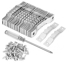 Silver Sawtooth Picture Hangers Set Medium, 60 Sets, 60pcs Sawtooth Photo Fra...