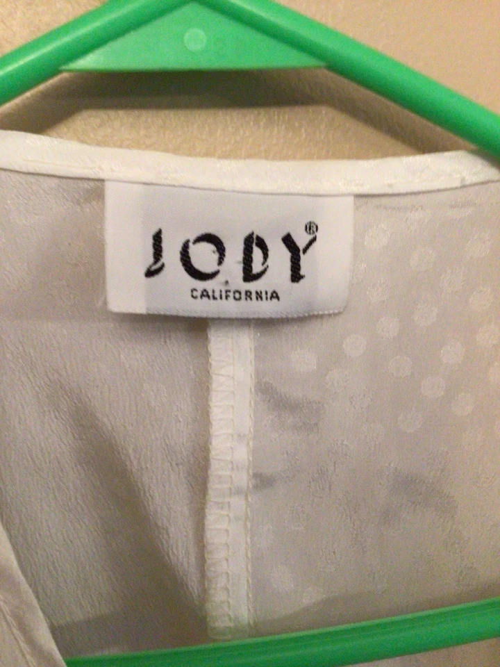 Mono Mameluco Club Discoteca Años 80 Jody California Blanco Satinado Lunares De Colección Foto 3 de 4