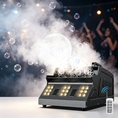 2000W RGB DMX Nebel- & Seifenblasenmaschine Bubble Lichteffekt Party Hochzeit