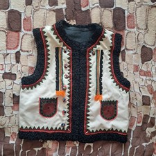 Vintage Ukrainian vest. boho style vest hippie style vest, floral pattern vest 7