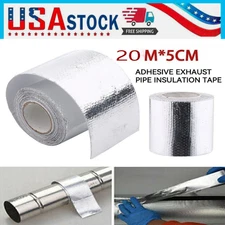 2" x 65' Adhesive Exhaust Header Pipe Wrap Heat Shield Tape Exhaust Heat#