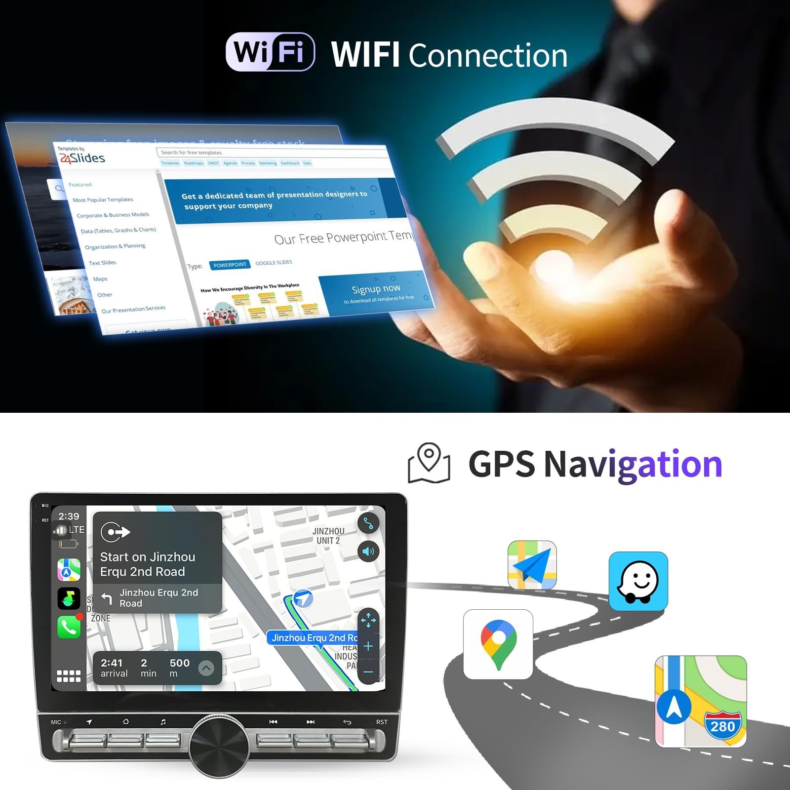 Car Radio for Jeep Wrangler JK 2007-2018 Dodge Ram 1500/2500/3500 2009-2012 J... thumbnail 4