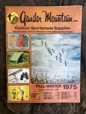 Original Vintage 1975 Fall Winter Gander Mountain Sportsman Supplies Catalog