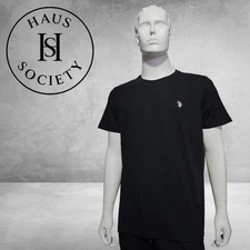 U.S. Polo Assn Mens Black Crewneck  Short Sleeve Tee Size Large