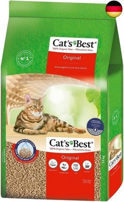 Cat's Best Original Katzenstreu, 100 % pflanzliche Katzen Klumpstreu mit