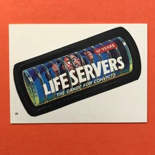 1986 Wacky Packages Life Servers #28 Topps Album Sticker Lifesavers Satire