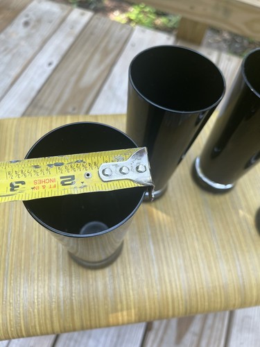4 bicchieri Villeroy & Boch Cascara neri Highball fatti a mano Polonia Goth Witchy MCM - Foto 3 di 5