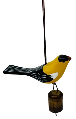 5-1/2” GOLD FINCH BELL CHIME FOR PATIO/PORCH, SIGNED BHCM©