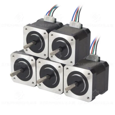 STEPPERONLINE Nema 17 Stepper Motor 64oz.in 1.5A 42x42x39mm 4-wire w/1m Cable & Connector New