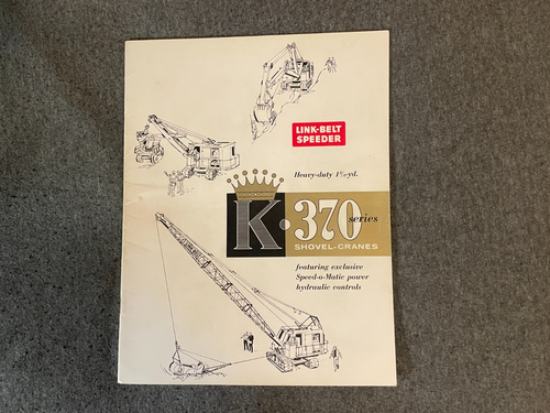 50er Jahre Gliederriemen Speeder 370 Serie Schaufeln Krane Prospekt Katalog Vintage