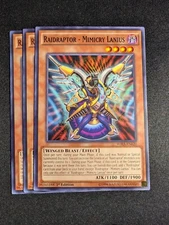 Yugioh - 3x Raidraptor - Last Strix WIRA-EN015 1st Edition Common NM