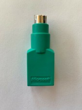 Microsoft PS/2 Male to USB Female Adapter for Mouse - Green