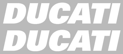 Kit 2 Adesivi Per Serbatoio Moto Scritta Ducati Adesivo Nero Stickers Racing - Foto 4