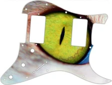 Pickguard Stratocaster Strat Graphic Custom fit Fender HH 11 Hole Cat Eye