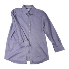 Robert Graham Purple Flip Cuff Long Sleeve Shirt Men's Size 44 Button-Up