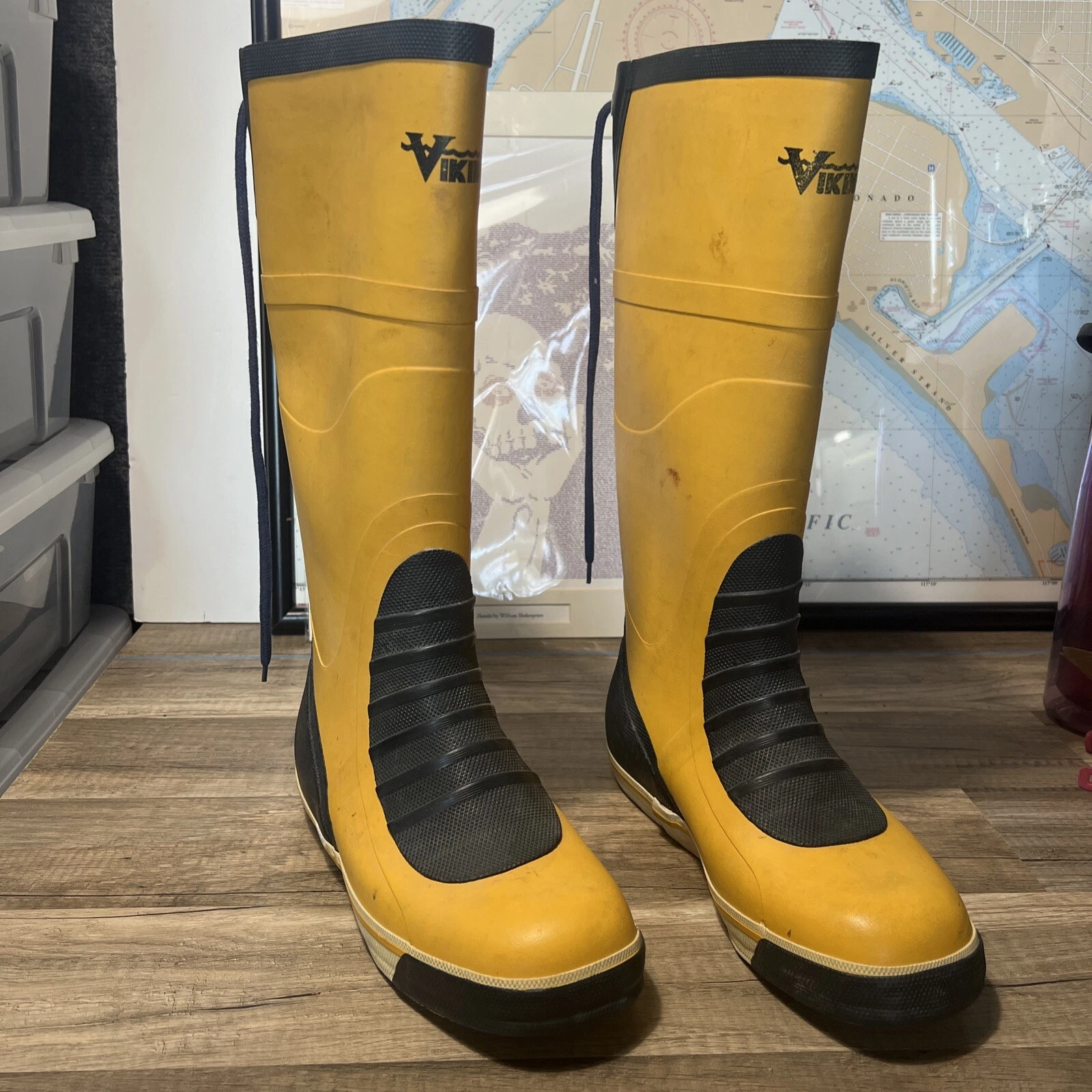 Viking VW26 Rubber boots Men size 6 Women 9 Fishing or Sailing Boots