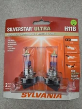 Sylvania Silverstar ULTRA H11B High-Performance Headlight Bulbs - Pair Set