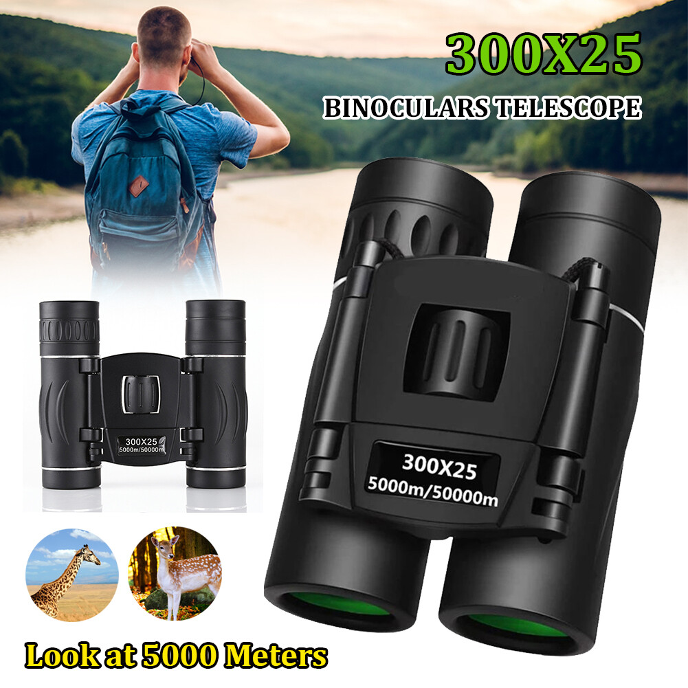 300x25 HD 5000M Long Range Binoculars Powerful Folding Mini