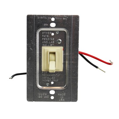 LIGHTOLIER T10003P-I TOPAZ INCANDESCENT TOGGLE DIMMER, 3-WAY, 1000W, IVORY