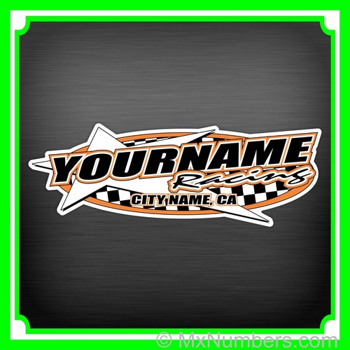 Custom Your Name Racing Decals Trailer Truck MX ATV Race Car Kart Boat Ski IMCA - Bild 6 von 7