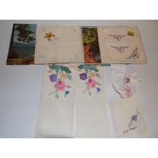 Vintage Embroidered Stitched Handkerchief Napkin Collection