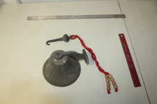 Vintage Cast Aluminum Dinner Bell 7" With Clapper Rustic Farmhouse Wear