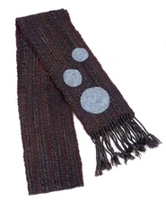 Quirky, Squares and Circles, Hand Made, Hand Woven, Neck Scarf, 100% Wool