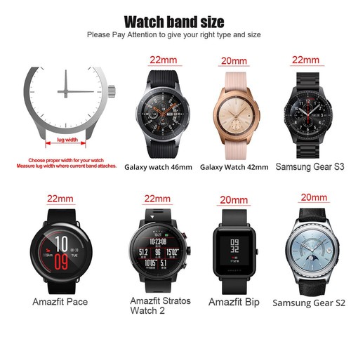 20/22mm For Samsung Galaxy Watch Gear S3 S2 Classic Watch band Stainless Steel - Picture 2 of 30