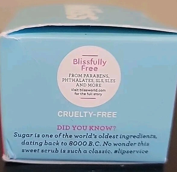 Bliss Fabulips Sugar Tratamiento Labial Exfoliante y Esmalte Hidratante 0.5oz CAJA DAÑADA Foto 2 de 4