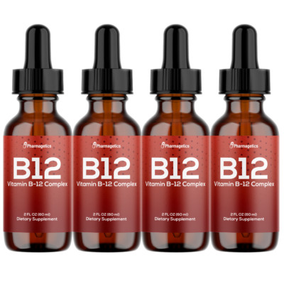 Vitamin B12 Complex, Dietary Supplement  2 Fl Oz 4 Bottles
