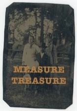 C.1880 HORSE, FAMILY OUTDOORS TINTYPE PHOTO F22