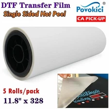 PICK-UP 5Rolls 11.8" x328 FT Direct to Film Transfer Film Single Sided Warm Peel
