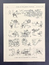 Footballer A great run the nightmare . . Punch London Charvari - 1922