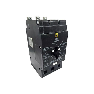 NIB - Square D - EDB34080 - Miniature Circuit Breaker, 80A, 3-Pole, Bolt-On