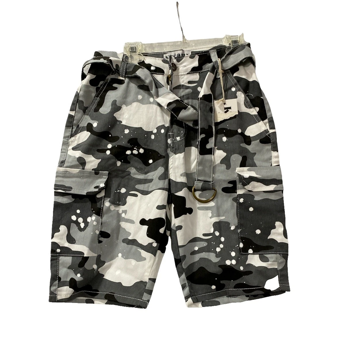 Pantalones cortos de carga de camuflaje de algodón para hombre