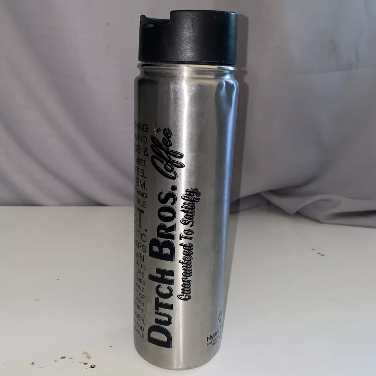 Dutch Bros 22 Oz Hydro Flask Silver Dutch Bros Thermos Mug 18/8 stainless  T3