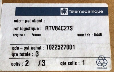 Telemecanique DC Variable Speed Drive RTV84C27S