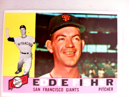 Lot of 9 1960 Topps SF. GIANTS Vintage baseball FELIPE ALOU, EDDIE FISHER - Picture 4 of 4