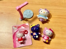 Sanrio Hello Kitty Figures LOT OF 4 Jakks Pacific, Keychain,  McDonalds Spinner