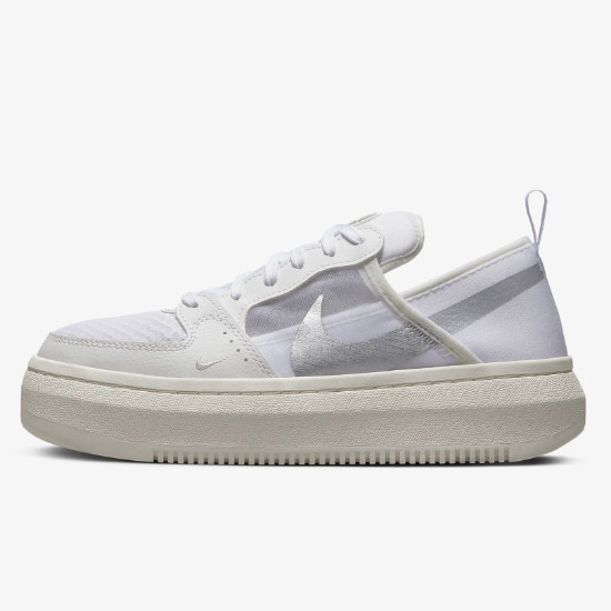 Женские кроссовки Nike Court Vision Alta Белый/серебристый металлик Swoosh (CW6536-102)