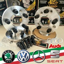 4 DISTANZIALI 12+16mm 5x100 57.1+BULLONI NERI X POLO T-CROSS GOLF4 AUDI A1 A2 TT